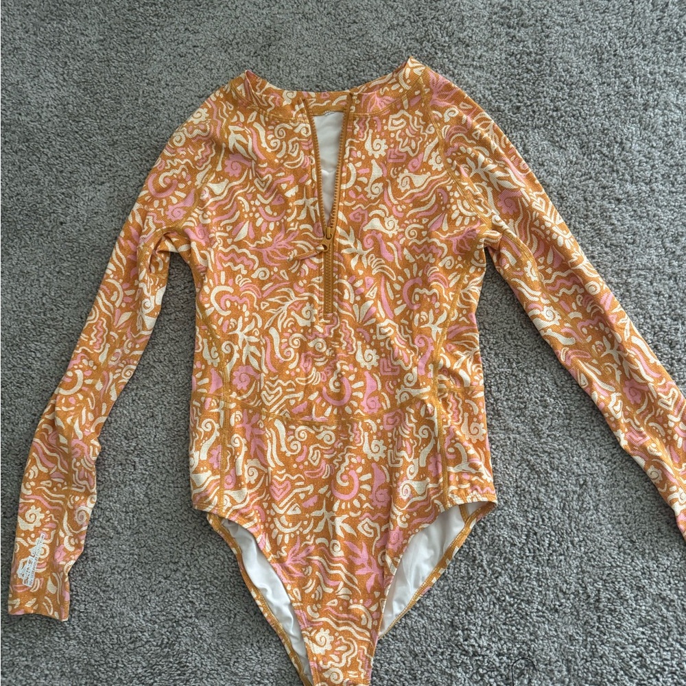 Uv skins 6 oz sun protection surfing long sleeve womens one piece swimsuit